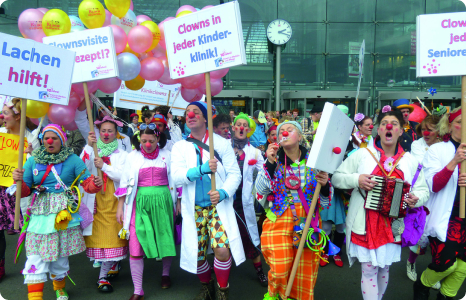Klinik-Clowns-Demonstration in Berlin